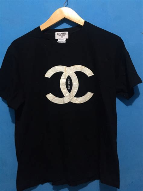 buy chanel logo shirt|chanel tee shirts vintage.